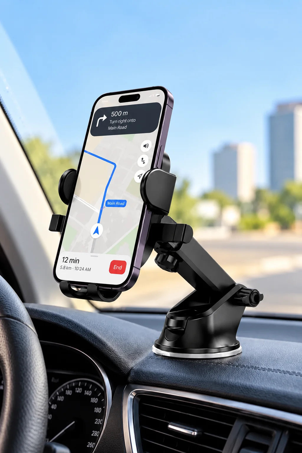 Adjustable Suction Cup Car Phone Holder