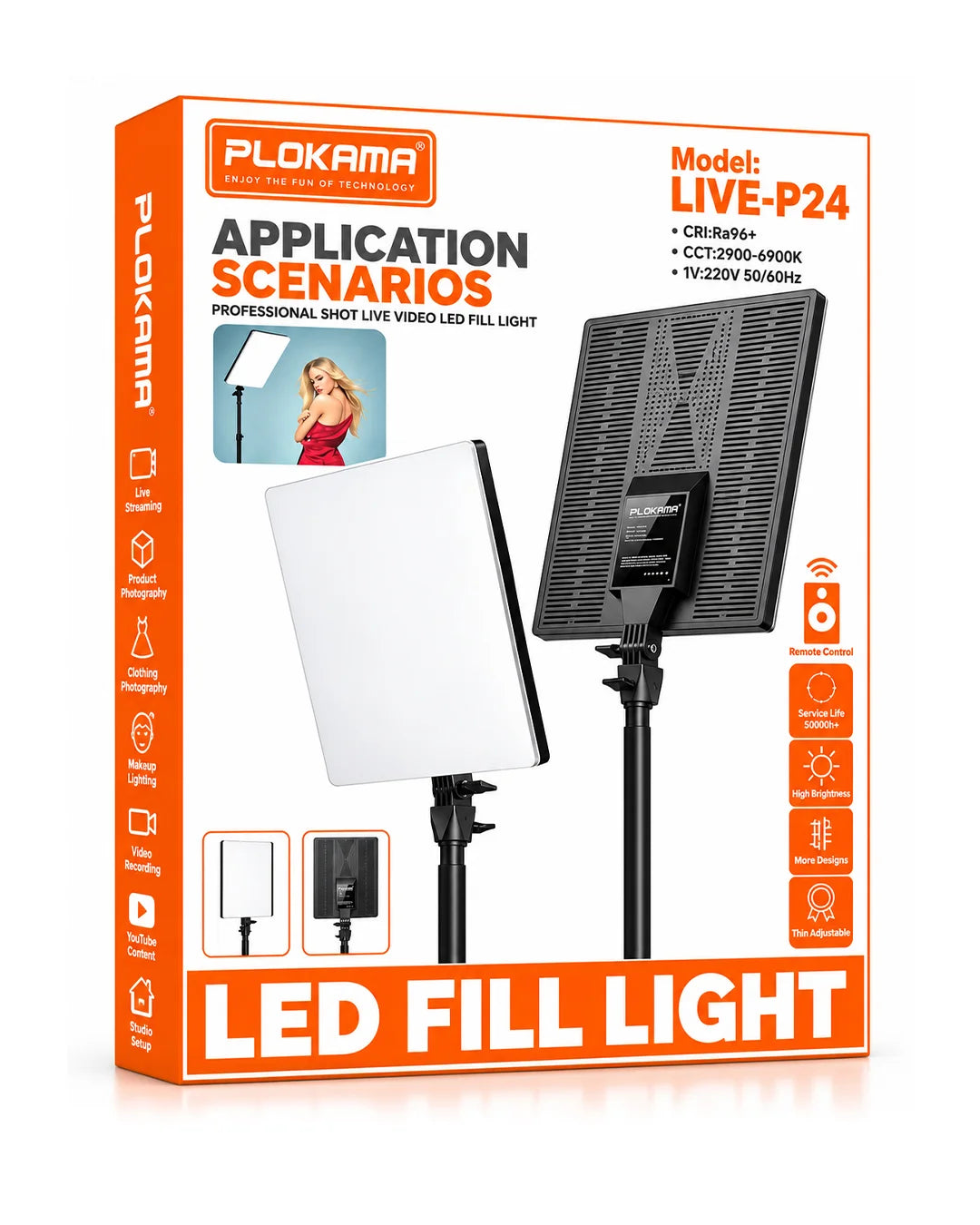 Plokama Live-P24 Application Scenarios Led Fill Light Panel