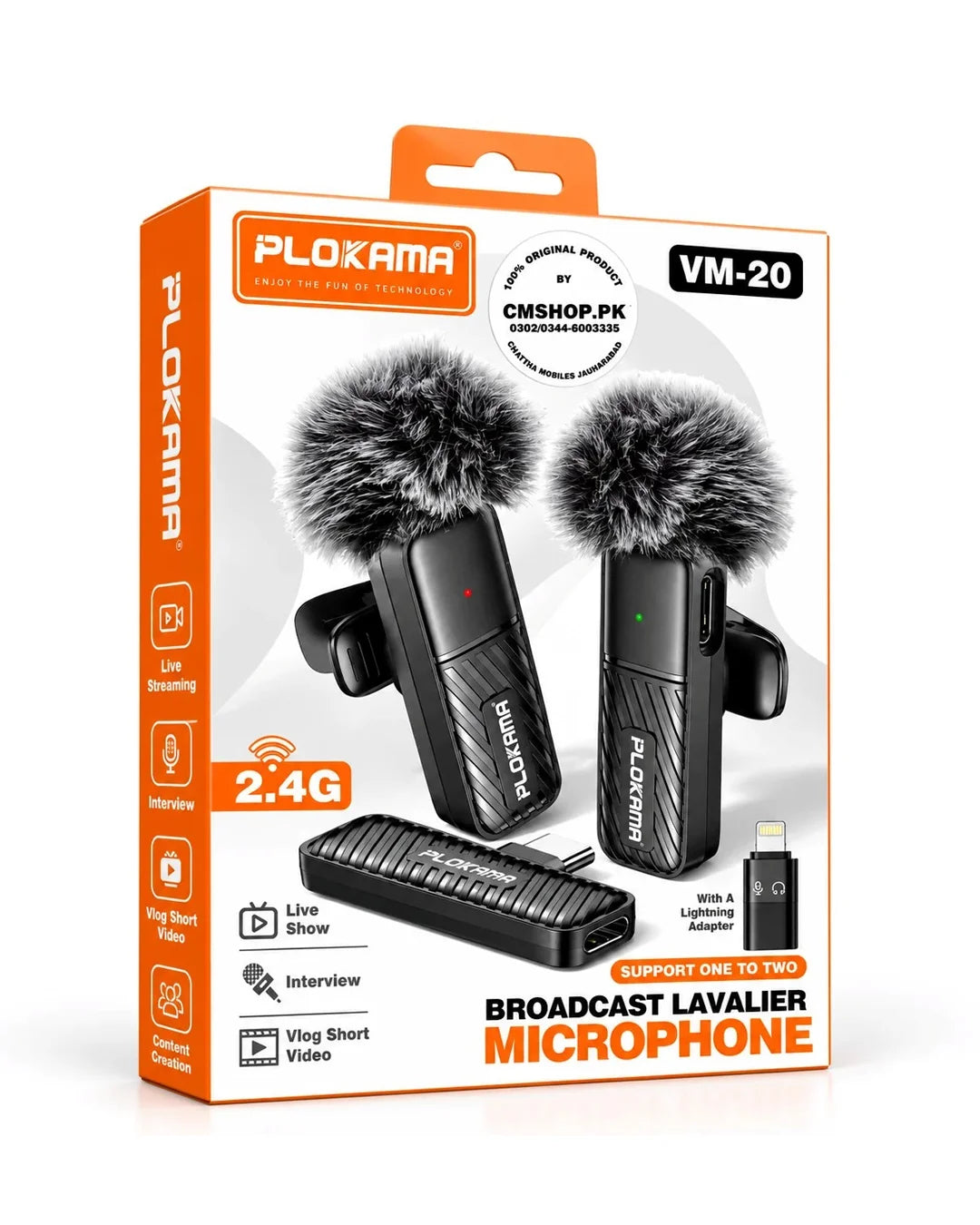PLOKAMA VM20 Dual Wireless Microphone